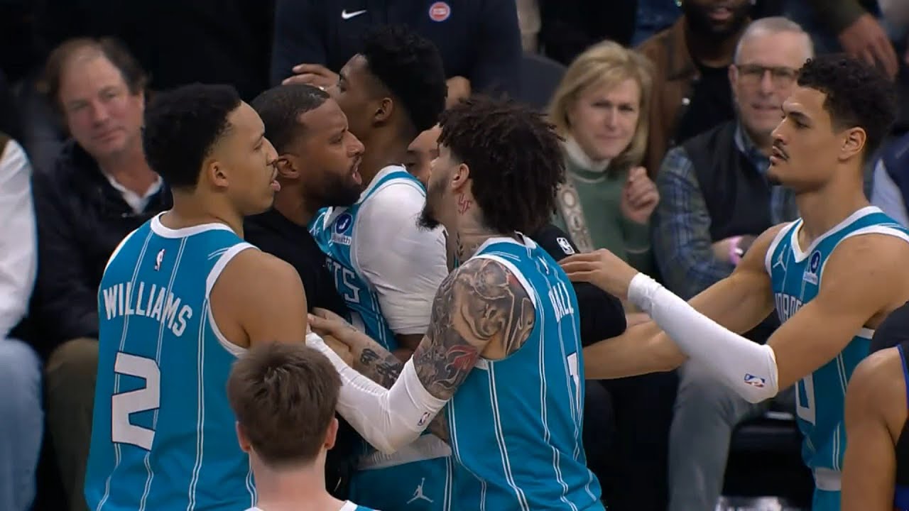 Charles Lee SO HEATED and has to be held back from refs then ejected vs Pistons