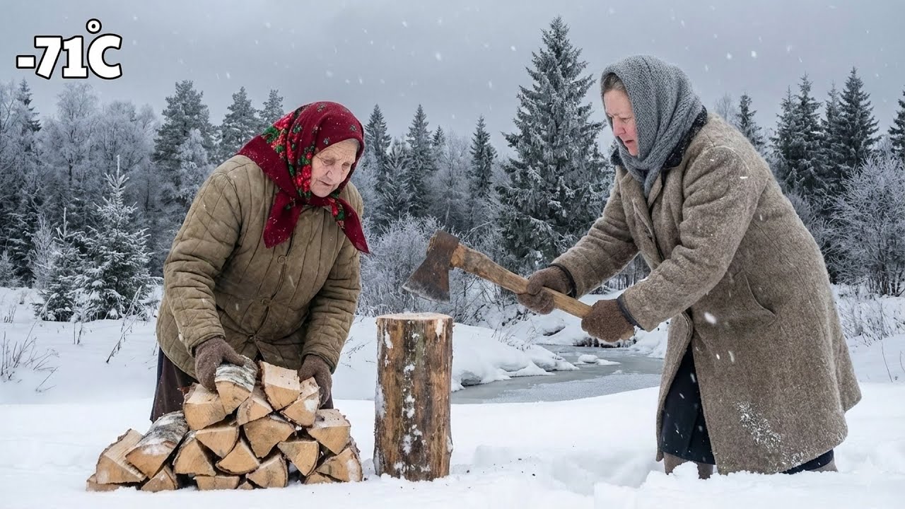 Two Widows Survive Alone at 71°C in Siberian Wilderness | Daily Life & Sisterhood ❄️👭