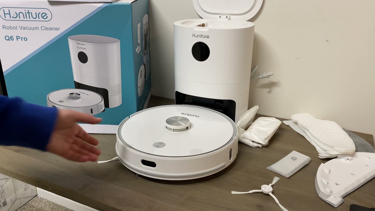 Honiture Q6 PRO - Robot Vacuum & Mop - Unboxing & First Test on Carpet and Hard Floor