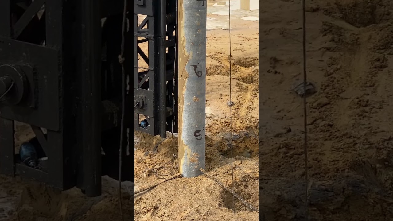 Pile driving #lifting #piledriver #construction #heavyequipment #automobile #piles #excavator