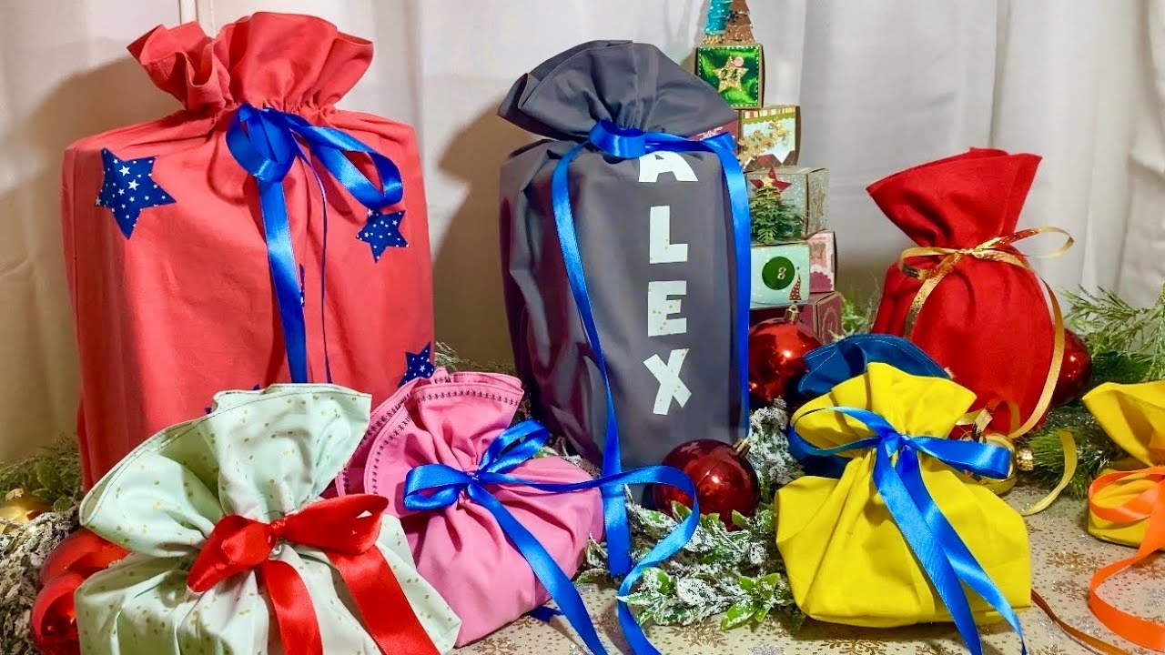 Fini le papier cadeau, faites de jolis pochons réutilisables pour emballer vos cadeaux ! ♻️