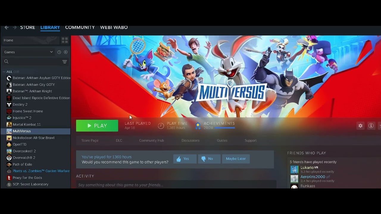 How to open Multiversus on Steam