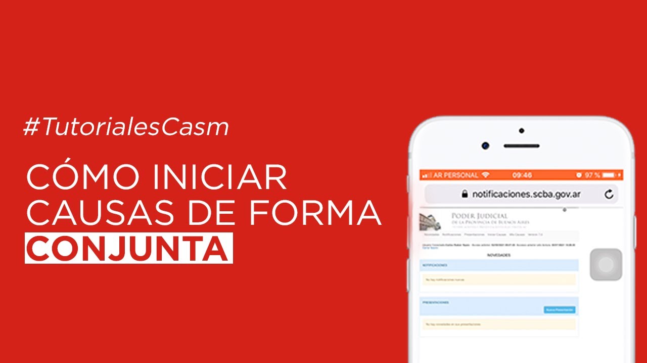 Cómo iniciar causas de forma conjunta | Notificaciones Electrónicas SCBA