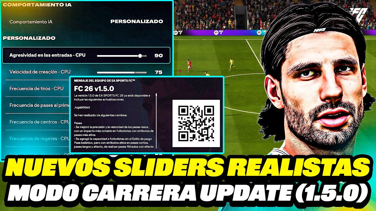 Nuevos SLIDERS MODO CARRERA REALISTA UPDATE (1.5.0)!! EA FC 26