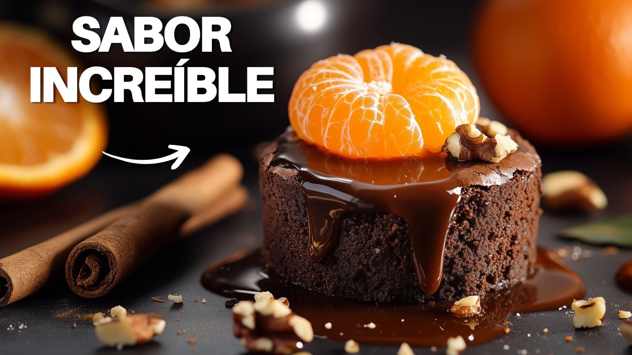 Este Brownie con Mandarina Asada a la Canela Te Va a Sorprender 🤯