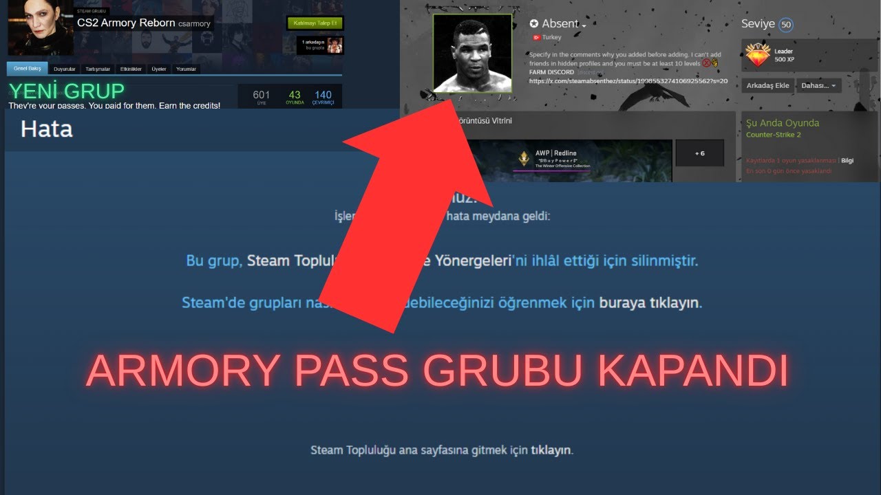 CS2 ARMORY PASS SUNUCUSUNUN KURUCUSU BANLANDI