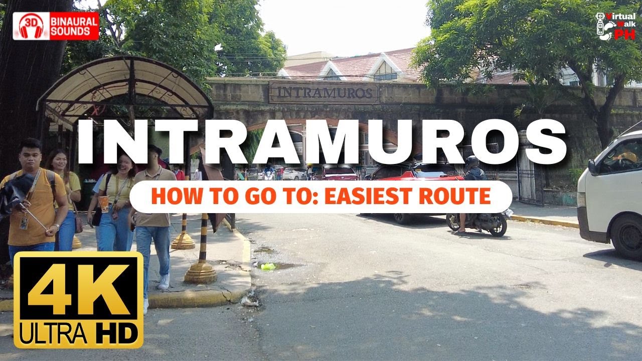 [4K] Easiest Route to INTRAMUROS from LRT-1 Central Terminal | Manila, Philippines