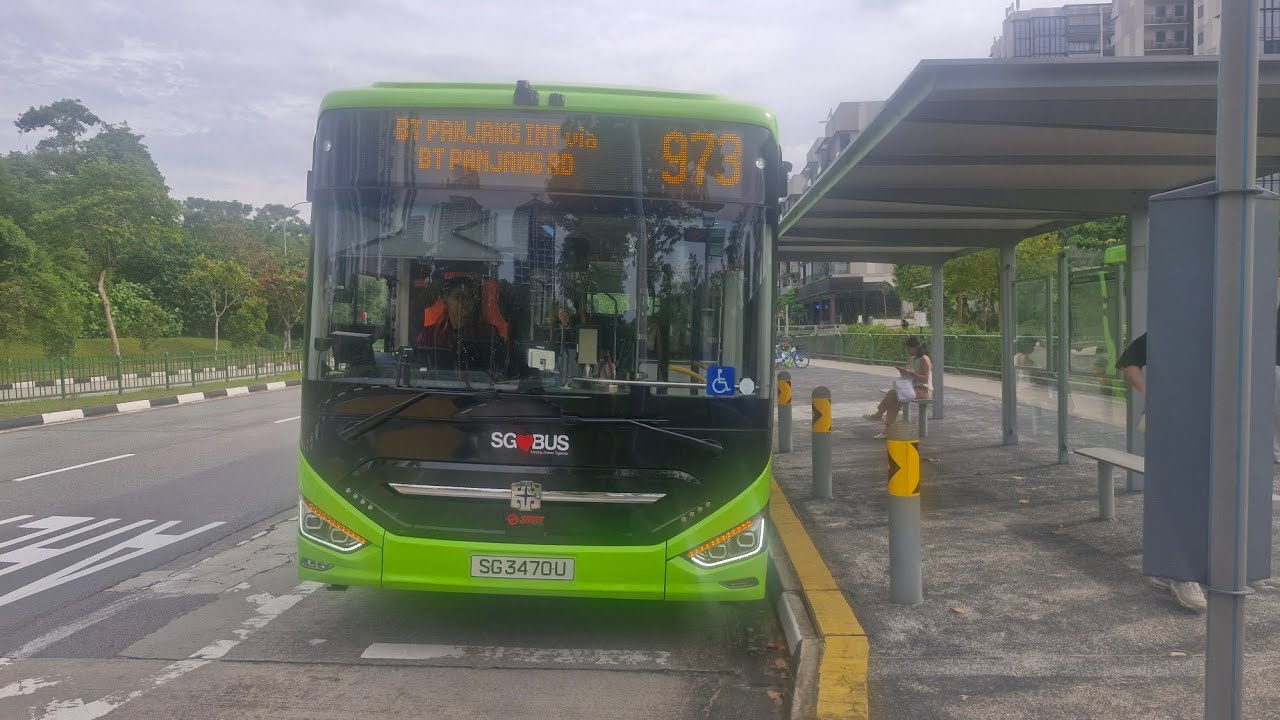 SMRT Bus Service 973 Zhongtong LCK6126EVG N12 SG3470U 