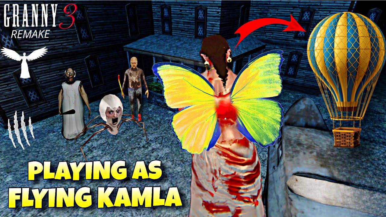 PLAYING AS FLYING KAMLA IN GRANNY 3 REMAKE || KAMLA VS GRANNY FULL VIDEO 