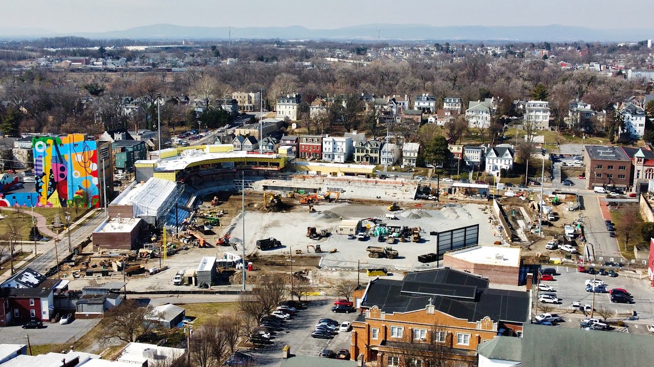 Drone Video: New Hagerstown Baseball Stadium Progress 2/20/24