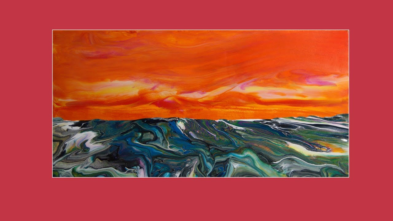 #9032 Sublime Seascape Swipe On House paint Colourarte Colors Fluid Art 11.26.2022intuitive art