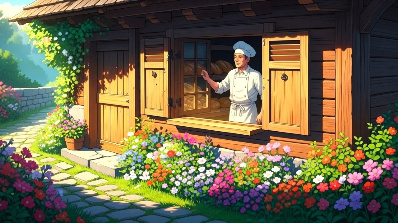 Waking Up in a Ghibli-Style Swiss Village ☀️| Cozy ASMR Farm Life, Slow Living, Village Life🌾