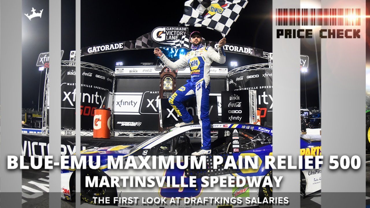 NASCAR Price Check &ndash; Blue-Emu Maximum Pain Relief 500 - Fantasy Salary Review