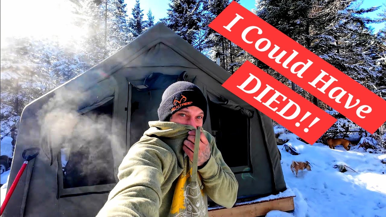 HOT TENT CAMPING FAIL I COULD HAVE DIED WHEN HORI 5 STOVE FAILED