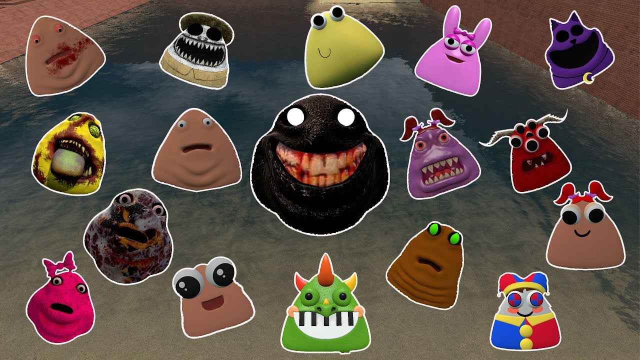 SPARTAN KICKING POU BOU FAMILY FROM BOU'S REVENGE Of POU and SCARY PINK POU in  Gmod!