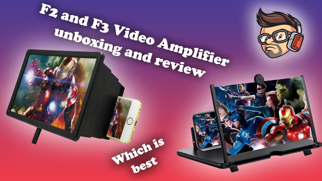 3D F2 and F3 enlarged mobile screen Unboxing and review | 3D Mobile Cinema | which is best