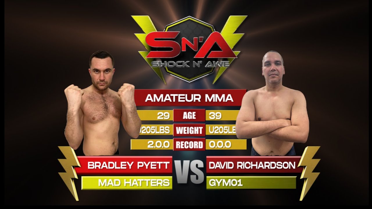 Shock N Awe 36 - David Richardson vs Bradley Pyett Light-heavyweight 205lb Amateur MMA