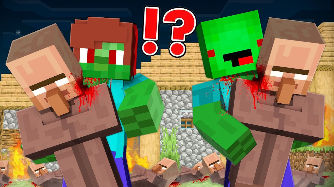 Why JJ and Mikey Became ZOMBIES in Minecraft - Maizen Zombie Apocalypse