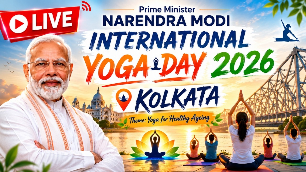 LIVE | PM Narendra Modi Leads International Yoga Day 2026 Celebrations from Kolkata