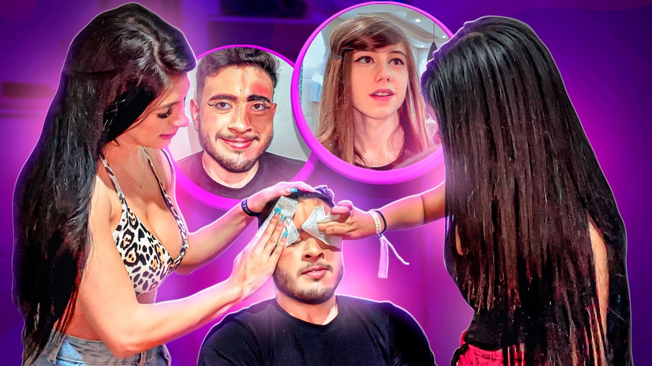 REAÇÃO AO VER O PRIMO V1RG3EM MAQUIADO | ADAH COM CIÚMES DA NOVATA?!