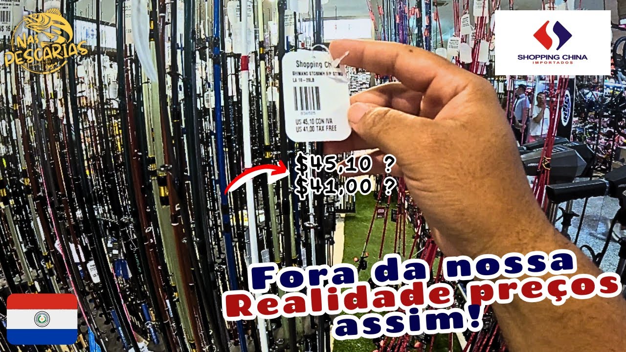 Preços de TRALHAS de PESCA no PARAGUAI 🇵🇾 TOTALMENTE fora da realidade do Brasil! #corte Pescaria