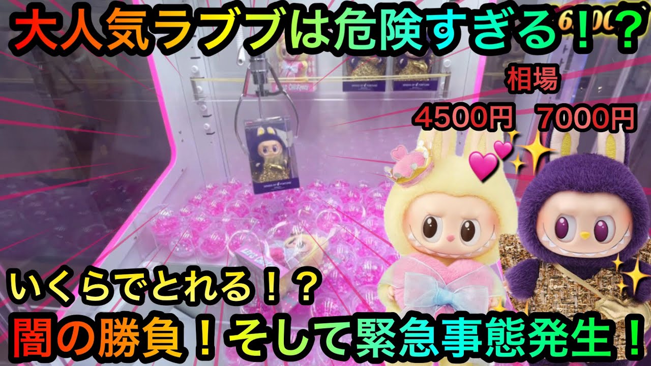 【クレーンゲーム】大人気のラブブぬいぐるみキーホルダーを攻略ゲットしたいが！？いくらでとれる！？【UFOキャッチャー】【確率機】