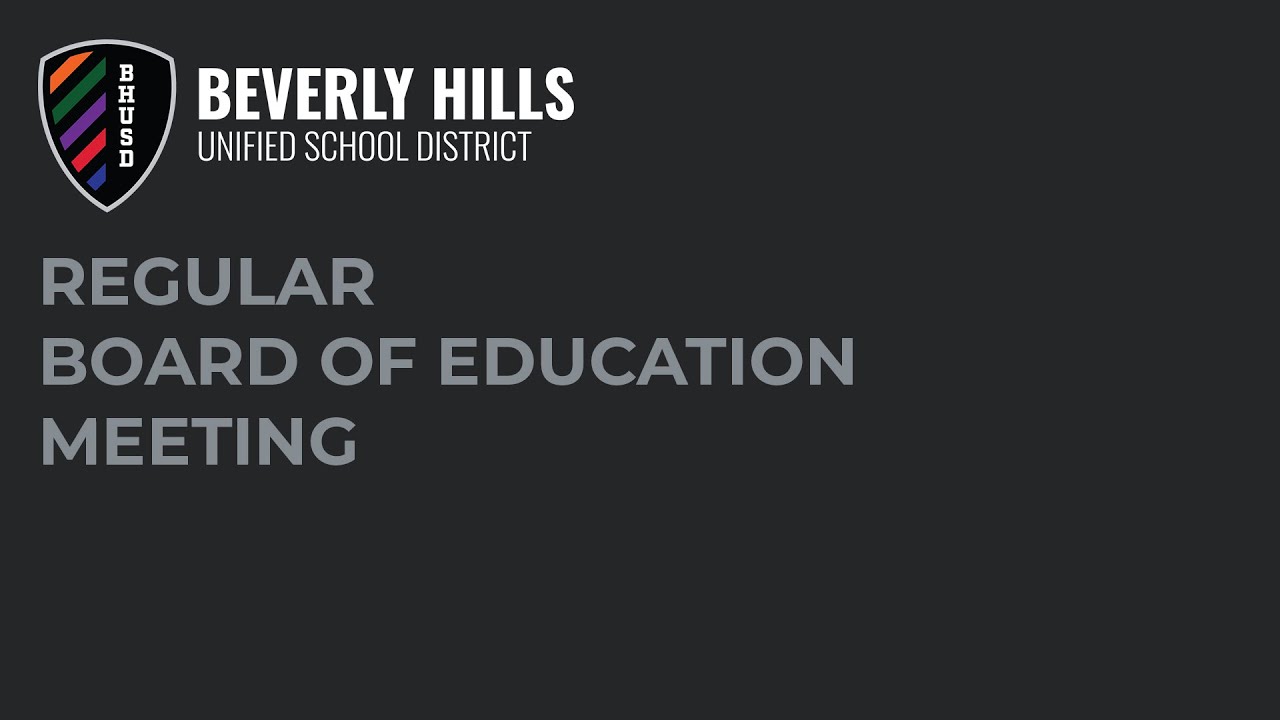 BHUSD Regular Board of Education Meeting | May 27, 2025