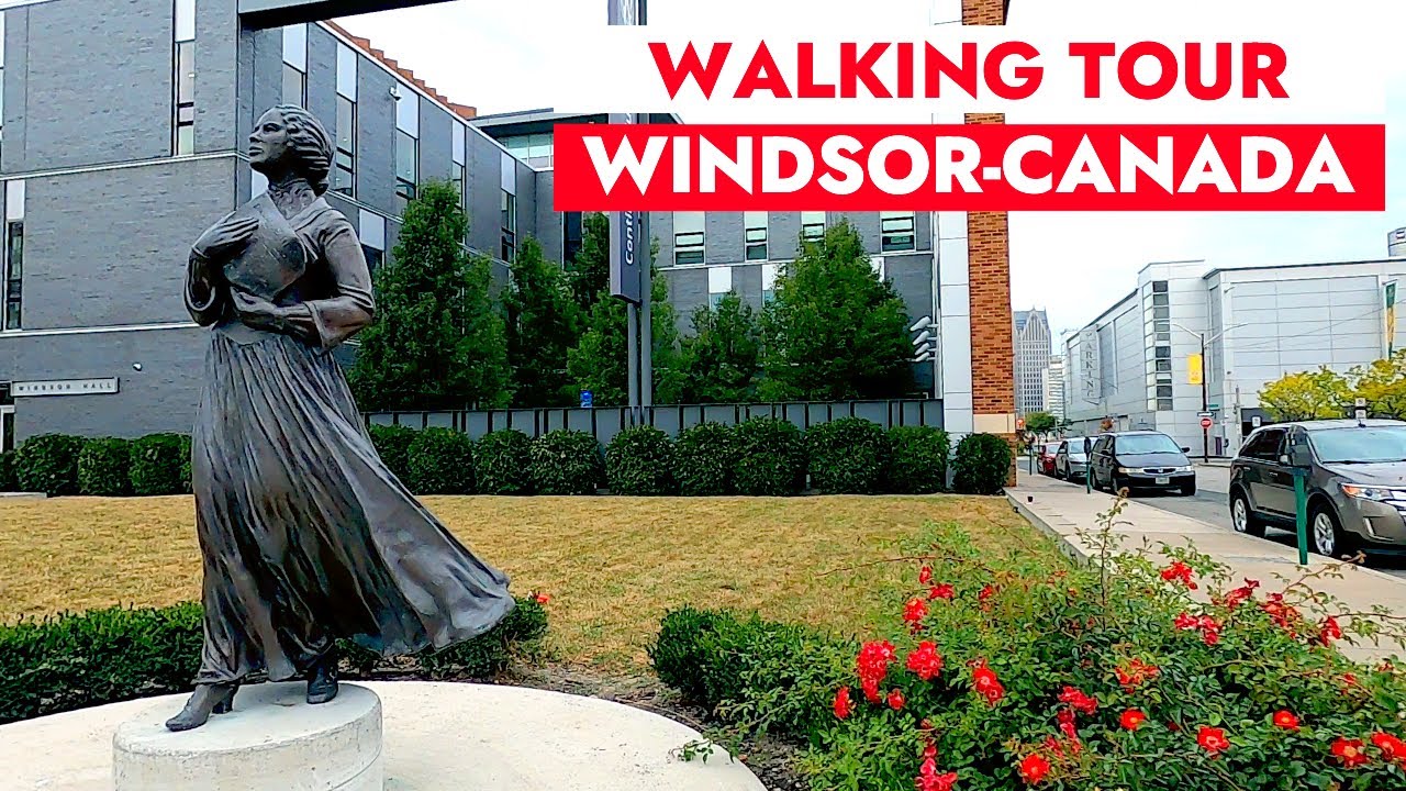 🇨🇦🚶Windsor International Transit Terminal Vicinity | Walking Tour | Windsor, Ontario, Canada