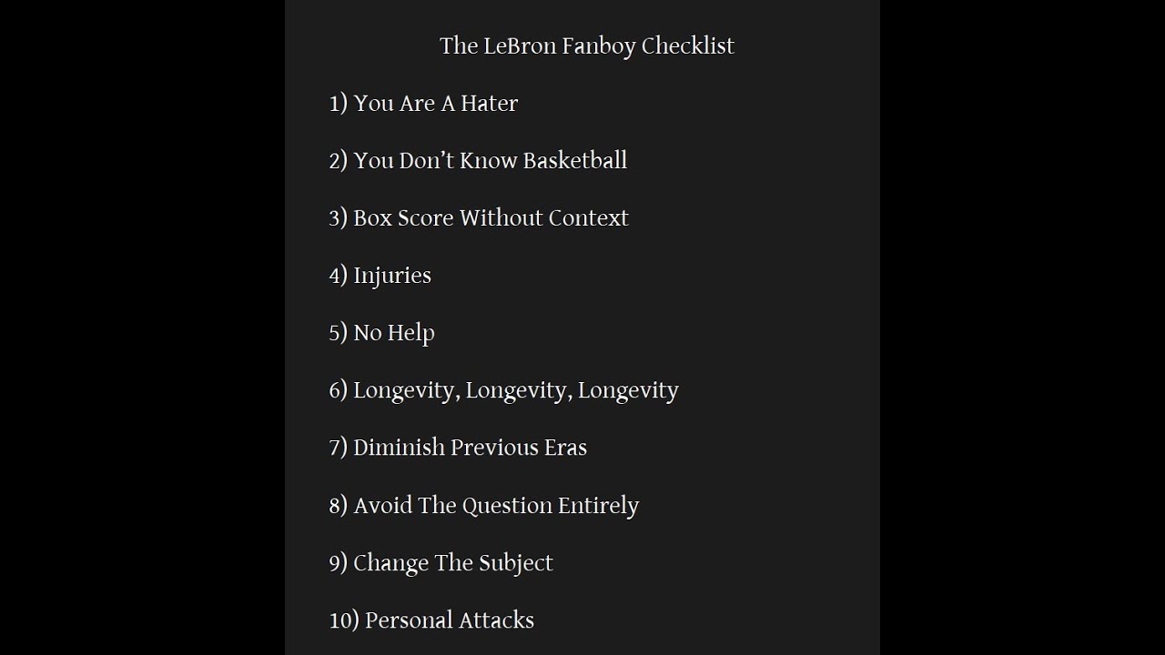 Ep. 1 - The LeBron Fanboy Excuse Checklist