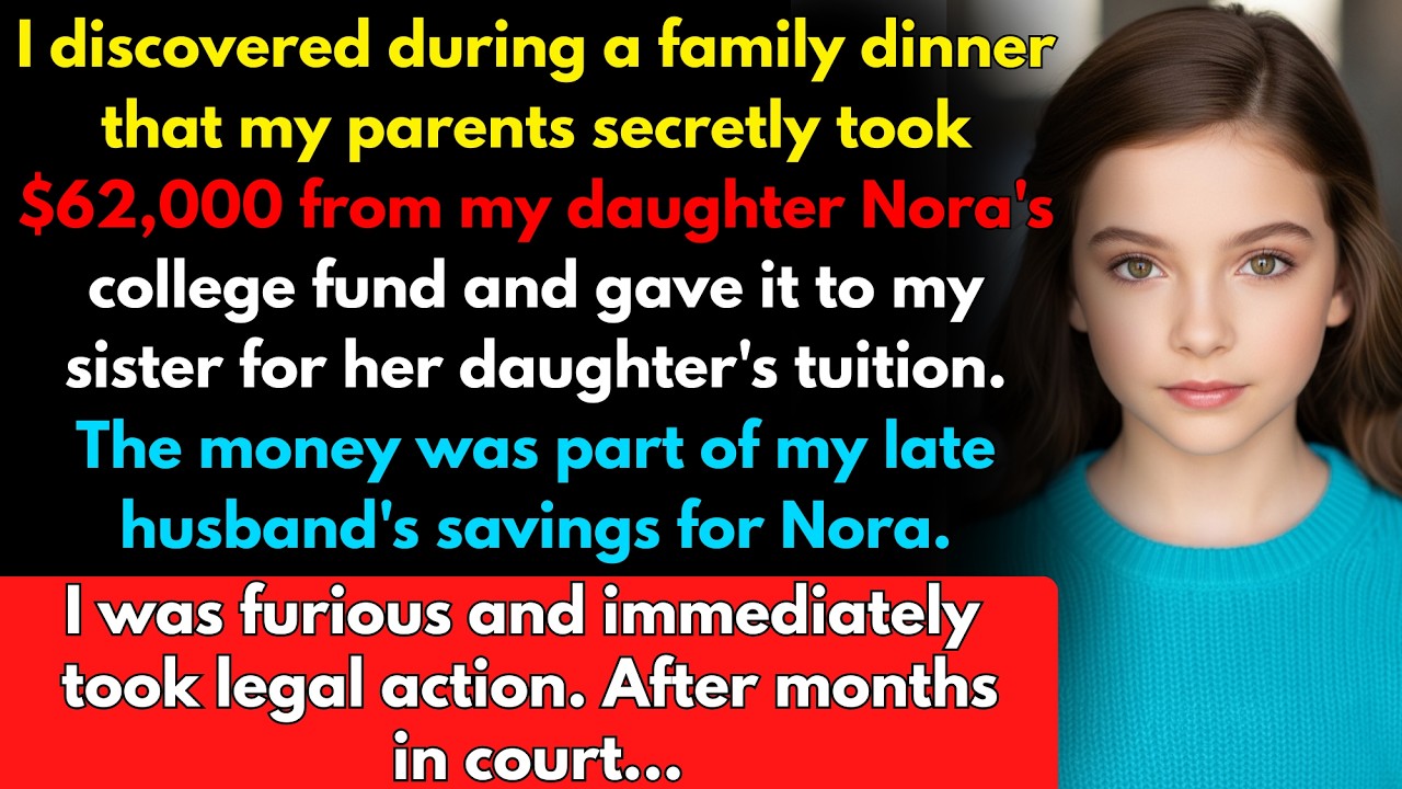 At Family Dinner, I Discovered My Parents Stole $62,000 From My Daughter's College Fund...