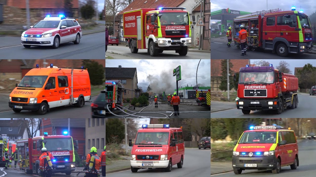 [GROSSBRAND IN SALZGITTER! | ELW2, FZ-L, WaFö & co] Einsatzfahrten Feuerwehr Salzgitter zu Großbrand