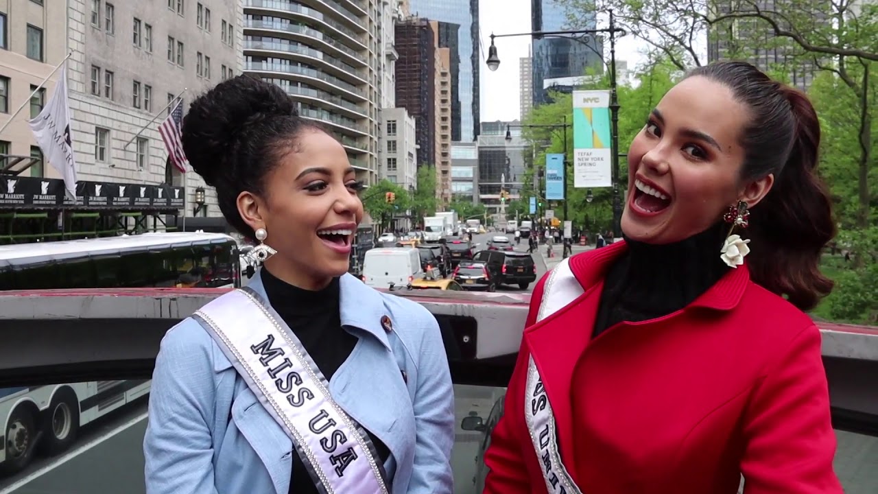Miss Universe Catriona Gray welcomes Miss USA Cheslie Kryst to NYC