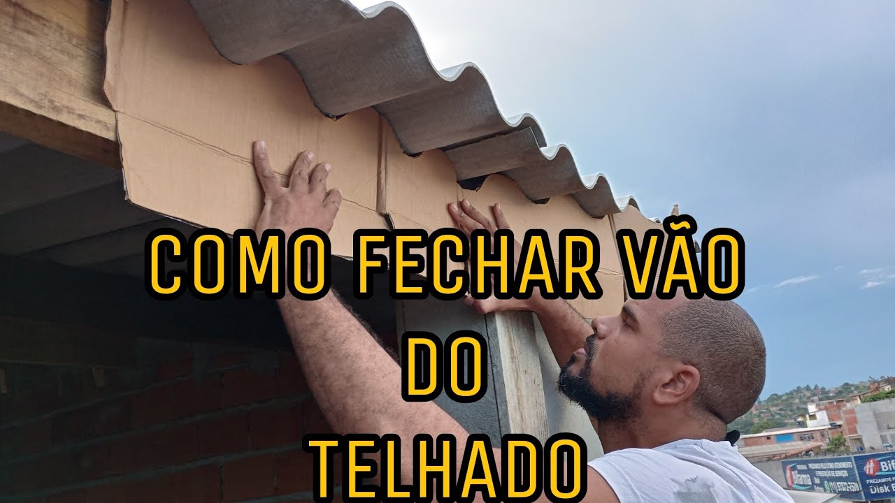 FECHEI OS VÃOS DA TELHA | usei papelão‼️