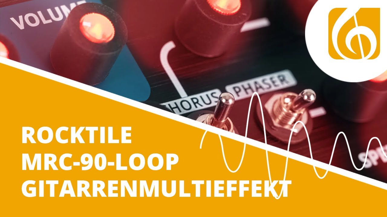 Rocktile MRC-90-LOOP Gitarrenmultieffekt-Board mit Looper, Tuner und 7 Effektmodulen