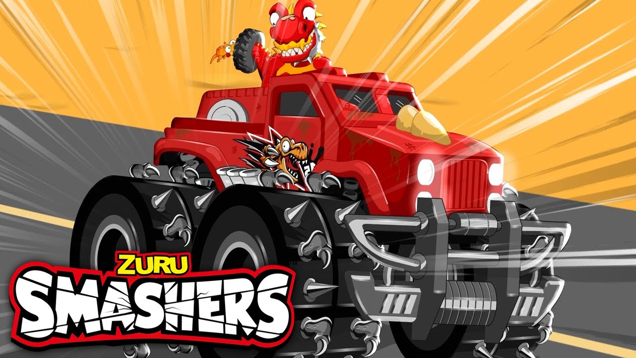 Slime Ball's Garage + more Monster Truck Series | SMASHERS! | Cartoons for Kids | Action Cartoon