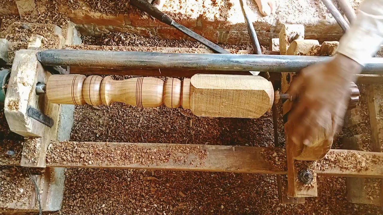 Cot Leg Design Making By Wooden Lathe Machine/Beautiful Cot Leg Design.