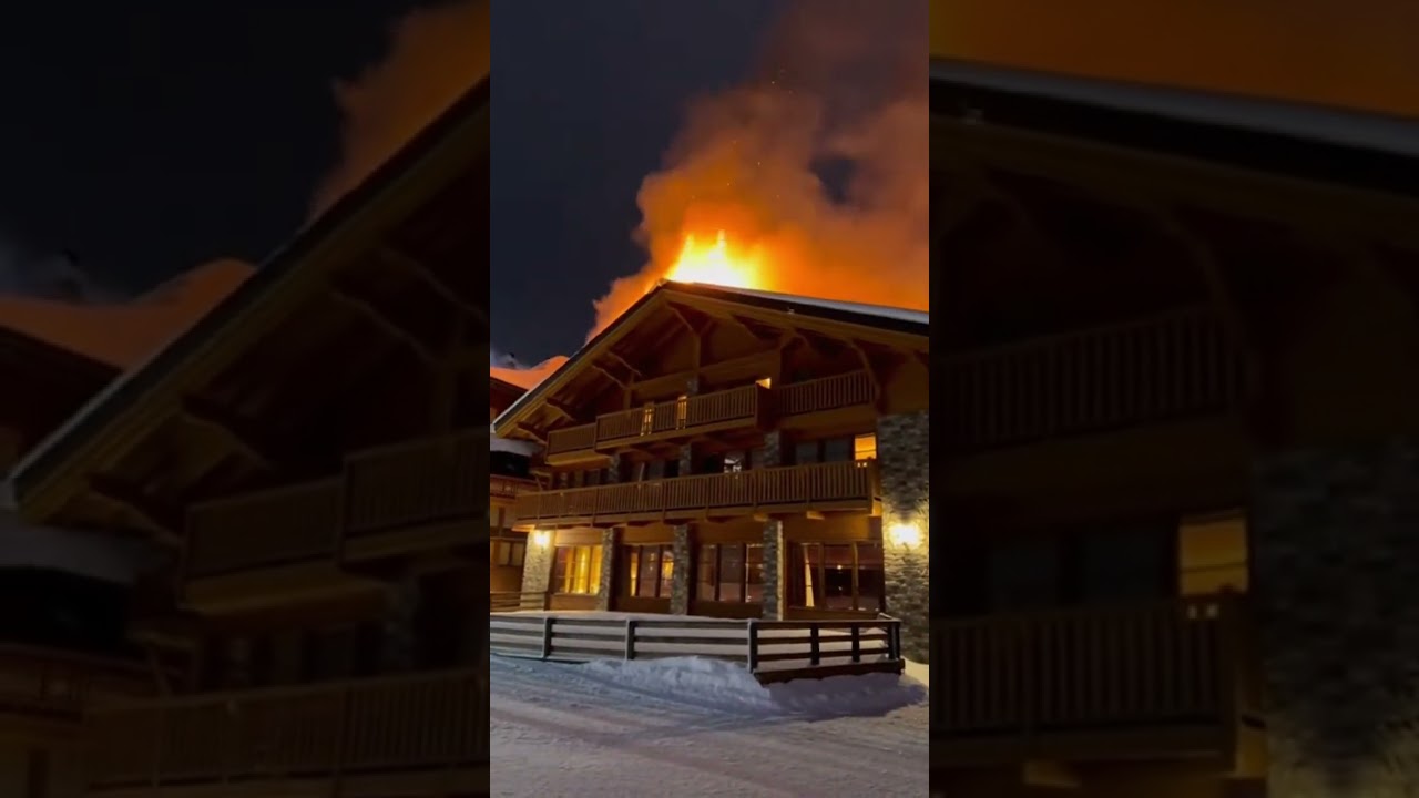 Hotel fire at ski resort #latestnews #news #fire #breakingnews #info #hotel #fypシ #fyp #explore