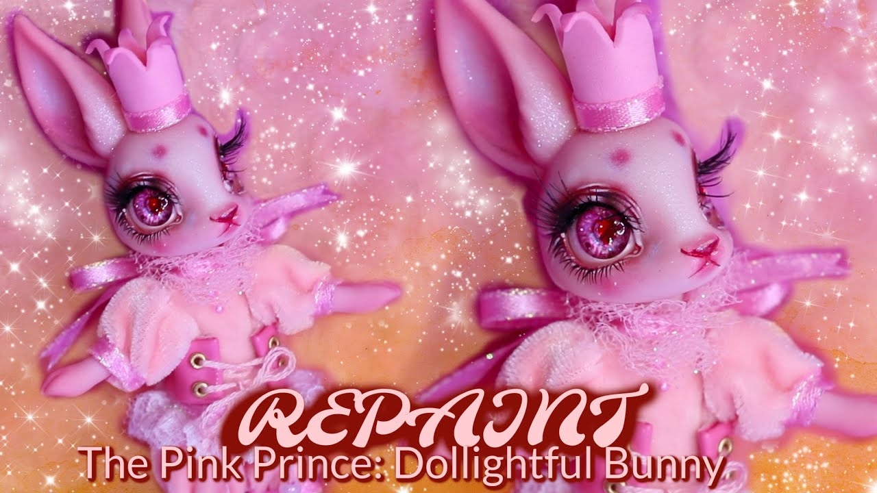 ПЕРЕКРАШИВАЙ! Розовый принц: Кукольный кролик BJD, обучающая программа по изготовлению куклы OOAK...