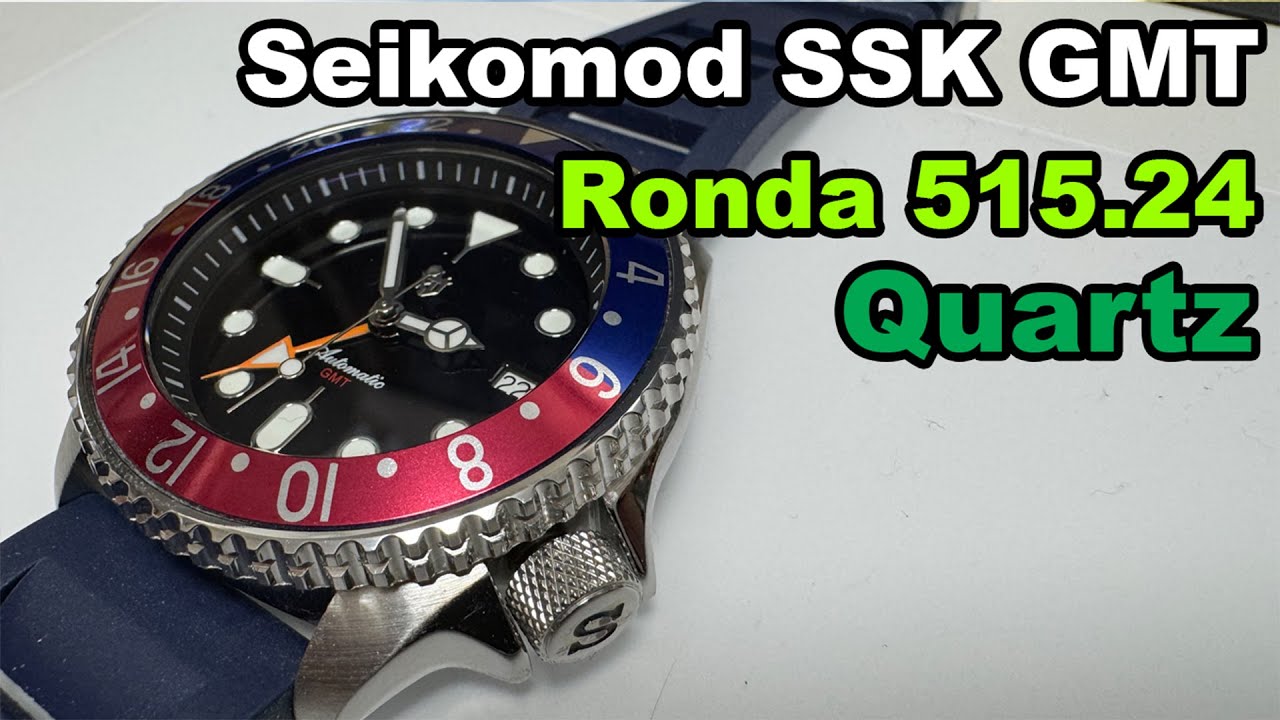 Seikomod Quartz SSK GMT Ronda 515 24H