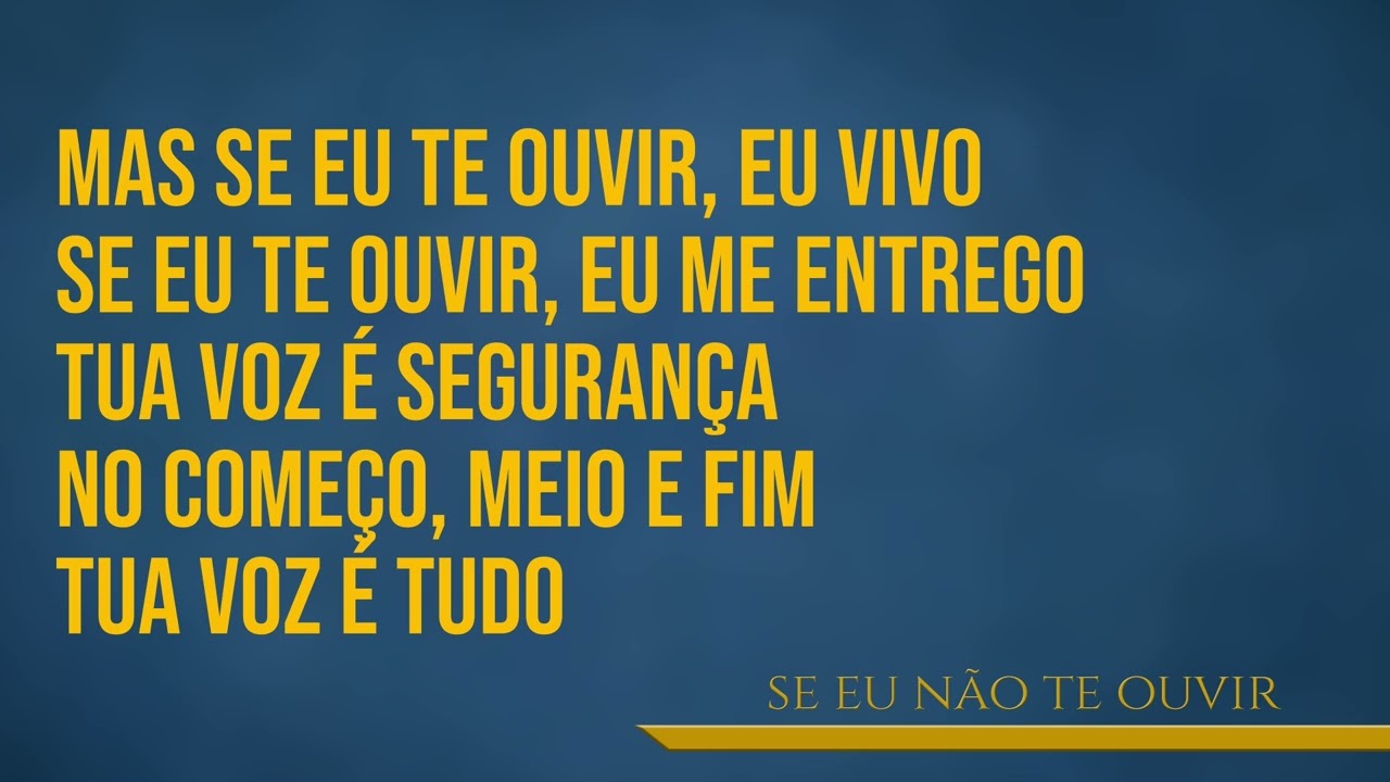 Se eu não te ouvir (Bateria) Intérprete: André Barroso IURD