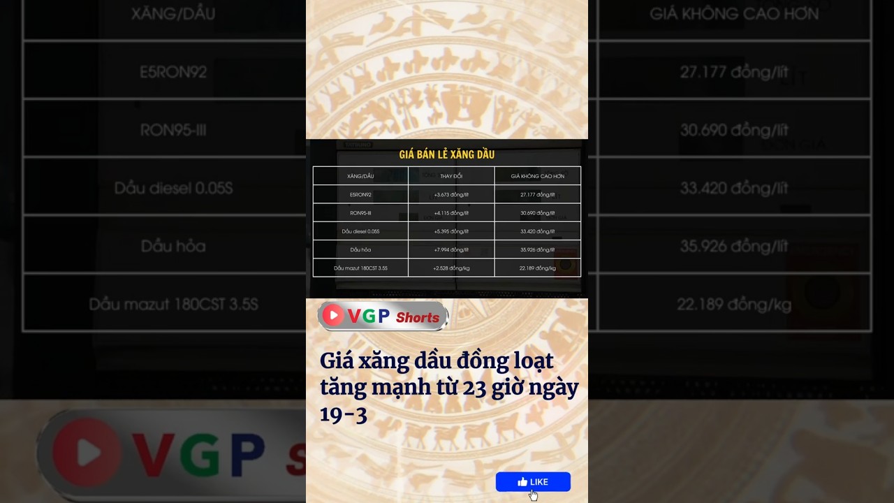 Gi&aacute; xăng dầu đồng loạt tăng mạnh từ 23 giờ ng&agrave;y 19-3