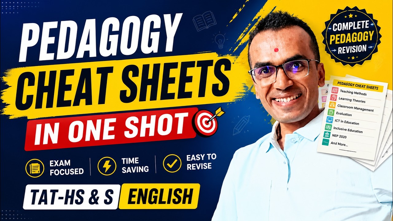 Pedagogy Cheat Sheets in One Shot | TAT-HS & TAT-S English | Complete Revision by Harsh Barasiya