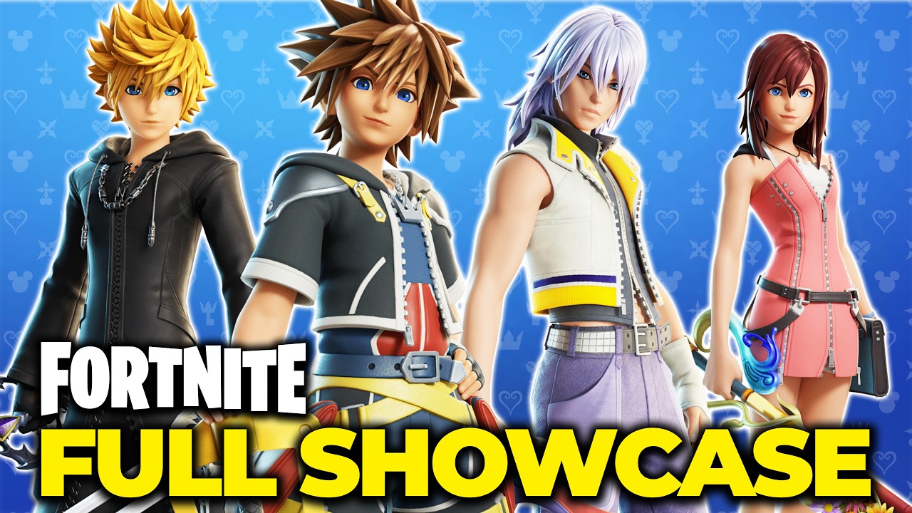 Fortnite KINGDOM HEARTS &mdash; Демонстрация всех скинов и предметов