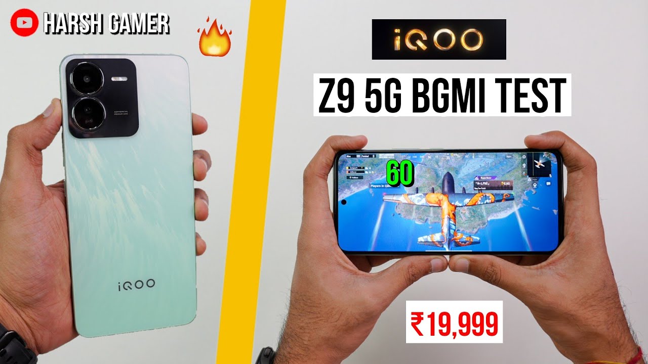 iQOO Z9 5G Pubg Test With FPS Meter, Heating and Battery Test | Best Gaming Phone Under ₹20,000 🔥