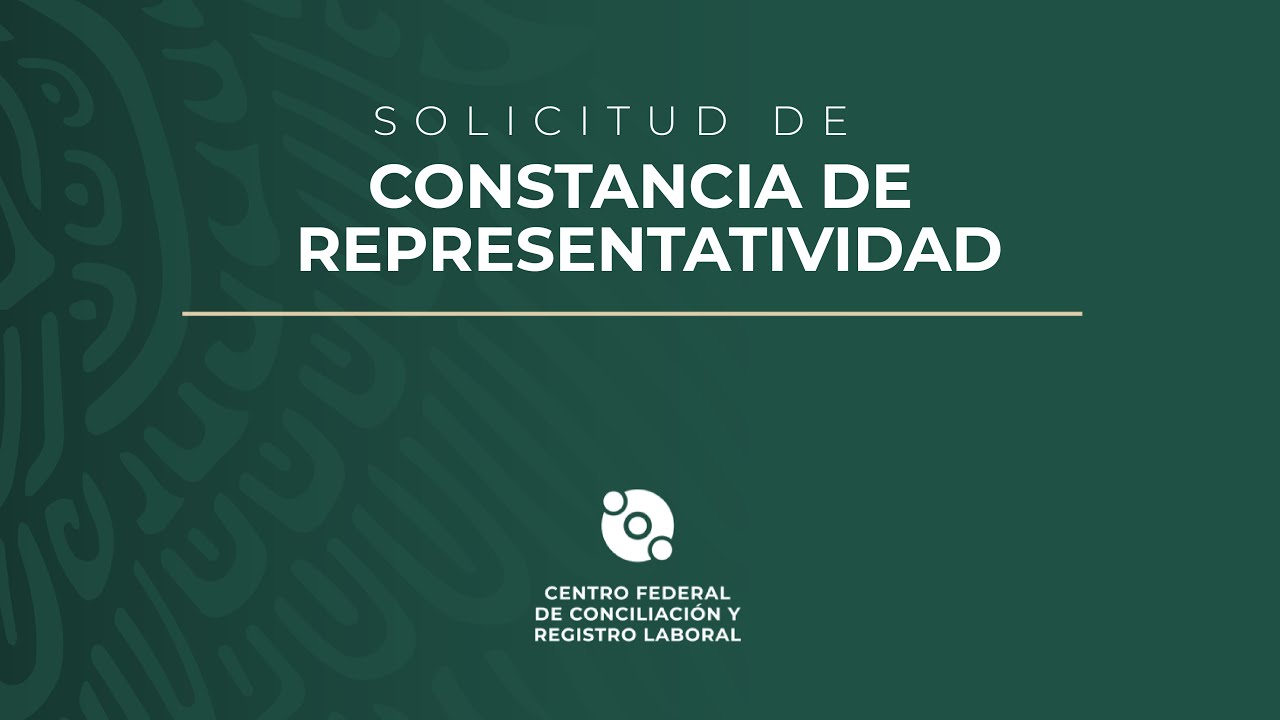 Solicitud de constancia de representatividad