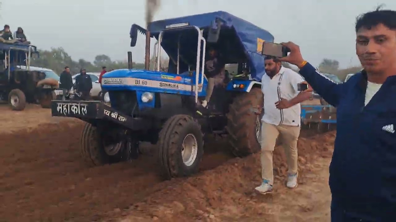 Sonalika 60 [SUMIT SAMPAL] Tractor performance at Dhakla harrow competition 