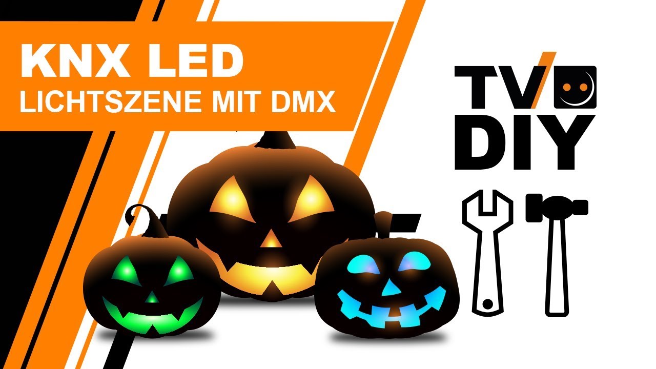 KNX LED Lichtszene mit DMX || kreative Halloween K&uuml;rbis Deko || VOLTUS Smart Home