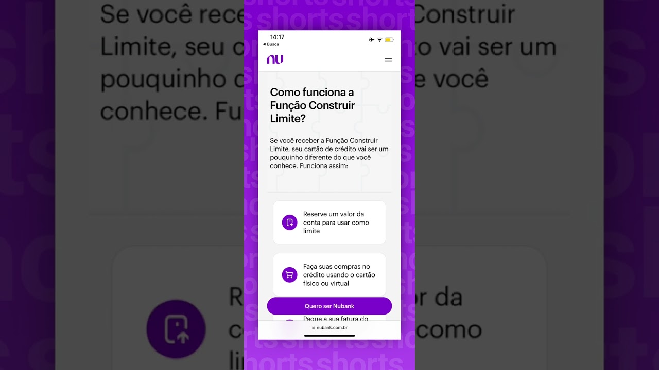 O QUE SIGNIFICA CONSTRUIR LIMITE NUBANK?