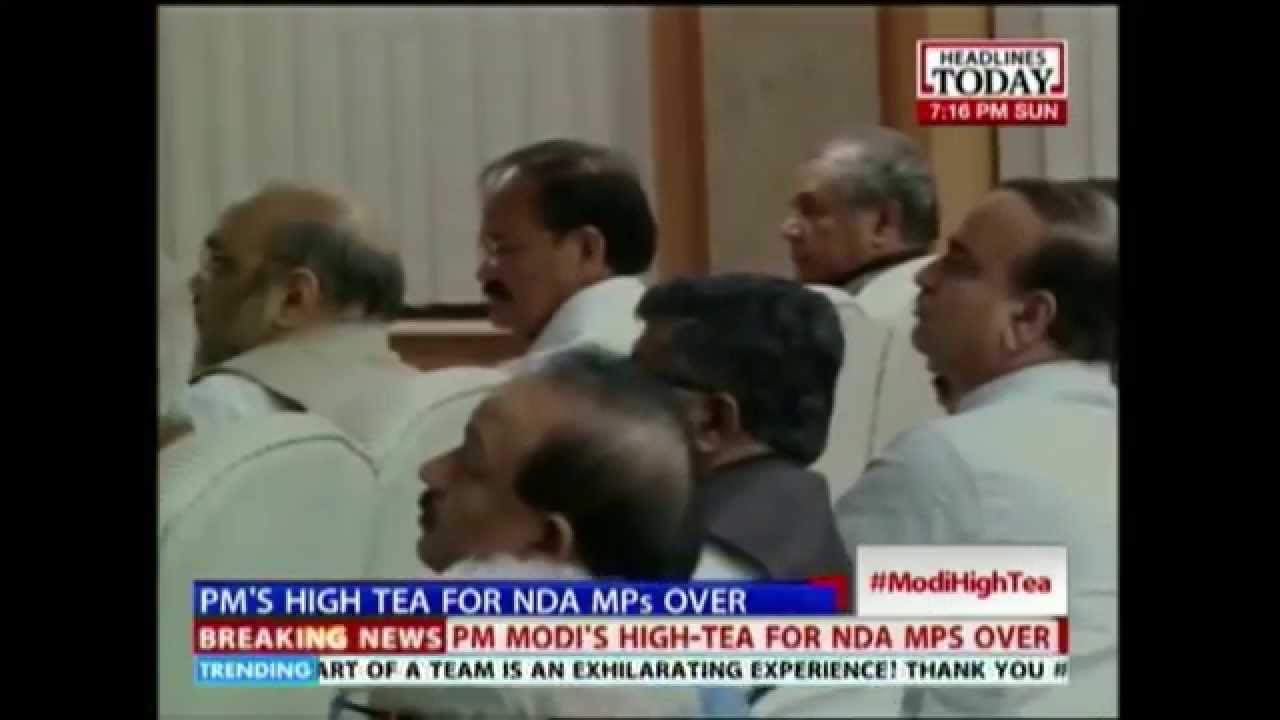 PM Modi hosts high tea for NDA members of parliment