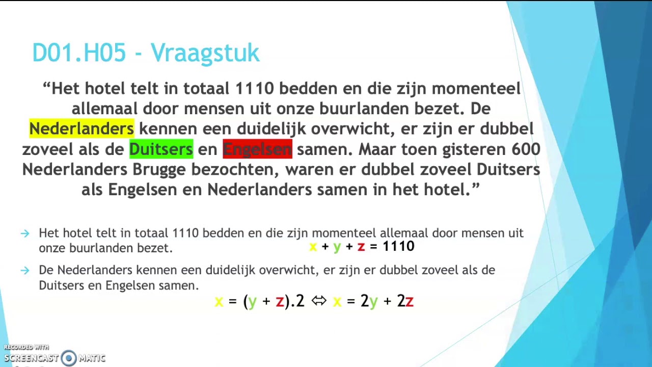 Vraagstukken rond stelsels (deel 4)
